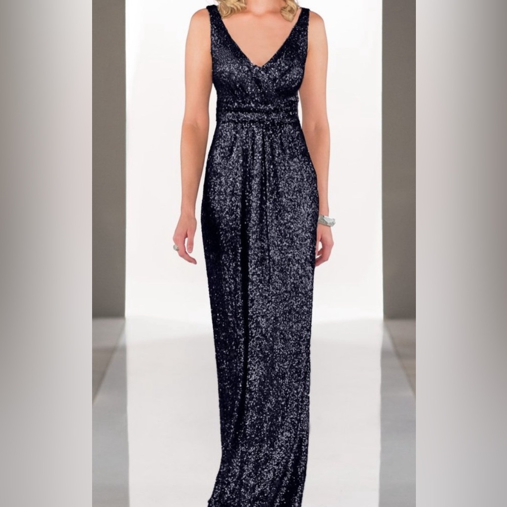 Sorella Vita black sequin floor length gown size 12